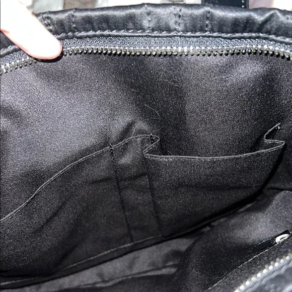 Coach Black Structured Tote Bag with Metallic Accents - Picture 10 of 12